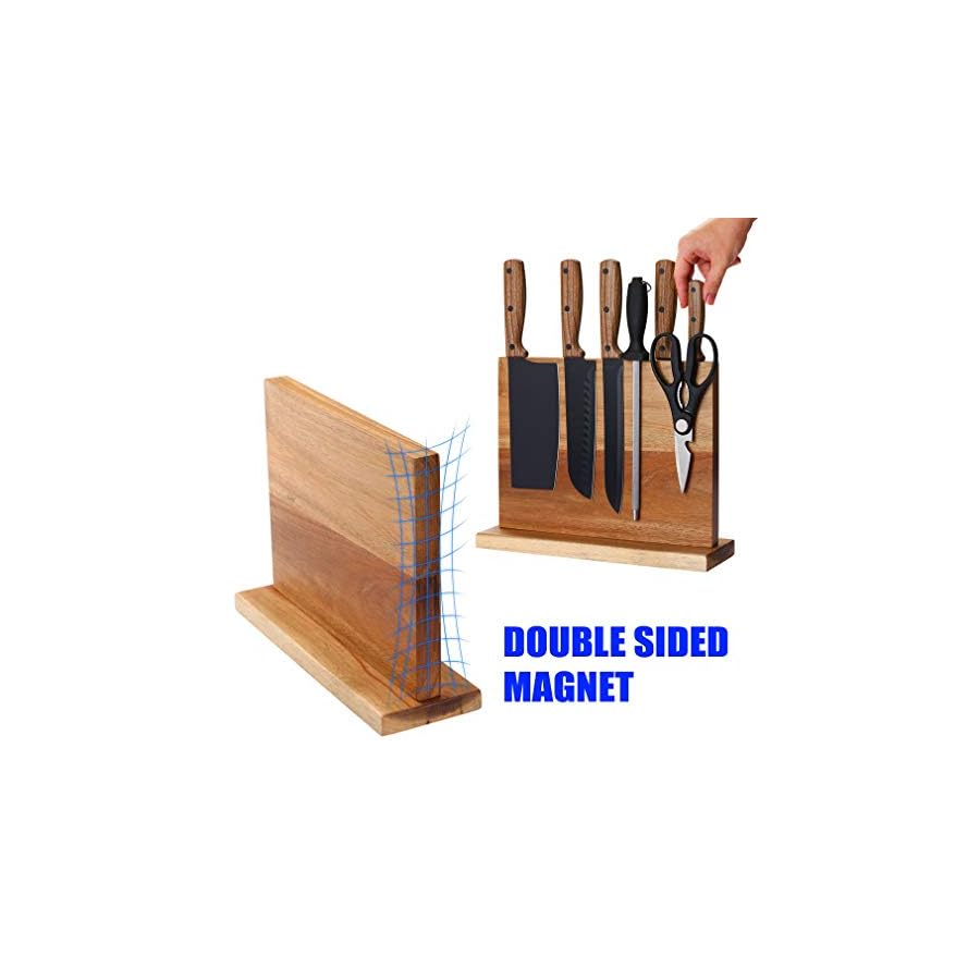 Home Kitchen Magnetic Knife Block Holder Rack Magnetic Stands with Strong Enhanced Magnets Multifunctional Storage Knife Holder