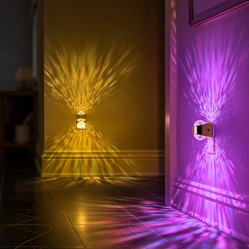 Image of Night Lights Plug into Wall, Star Projector for Bedroom, Gold Night Light Projector for Kids, 9-Color RGB Galaxy Nightlight with Dusk to Dawn Sensor for Bathroom, Home Gaming Room Decor Gifts