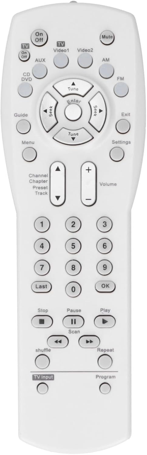 TV DVD VCR, Media Center System Controller av Media AUX Audio Video 321 Remote for AV 3?2?1 SeriesWhite