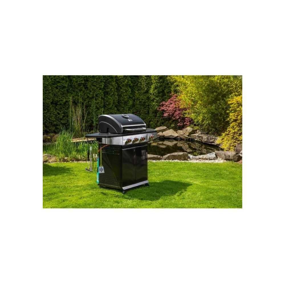 Fieldmann automatyczny grill gazowy z 3 palnikami bocznymi