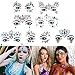 Produktbild Gesicht Edelsteine Aufkleber,Amycute 7 Stück Gesicht Juwelen Strass Schmucksteine Sticker, Aufkleber Gesicht,Schmucksteine Selbstklebend Gesicht,Bindi Adhesive Strass Glitzer Gesicht Tattoo.