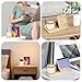 Wooden Triangle Book Stand with Drink Holder, Library Card Design Book Holder Page Rest, Night Stand Book Holder with Pen Slot, Gift for Book Lovers, Readers, Librarians, Writers