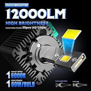 CAR WORK BOX D3S LED lampadina Per Auto, Sostituzione Per Lampadine HID Xenon, 60W 12000LM 6000K