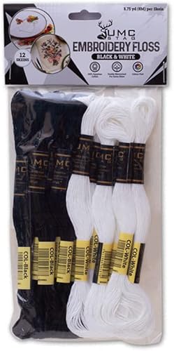 Miniatura 3 de 12 piezas Hilo de bordado de alta calidad Madejas 100% algodón egipcio de alta calidad Hilo de bordado de punto de cruz Algodón trenzado