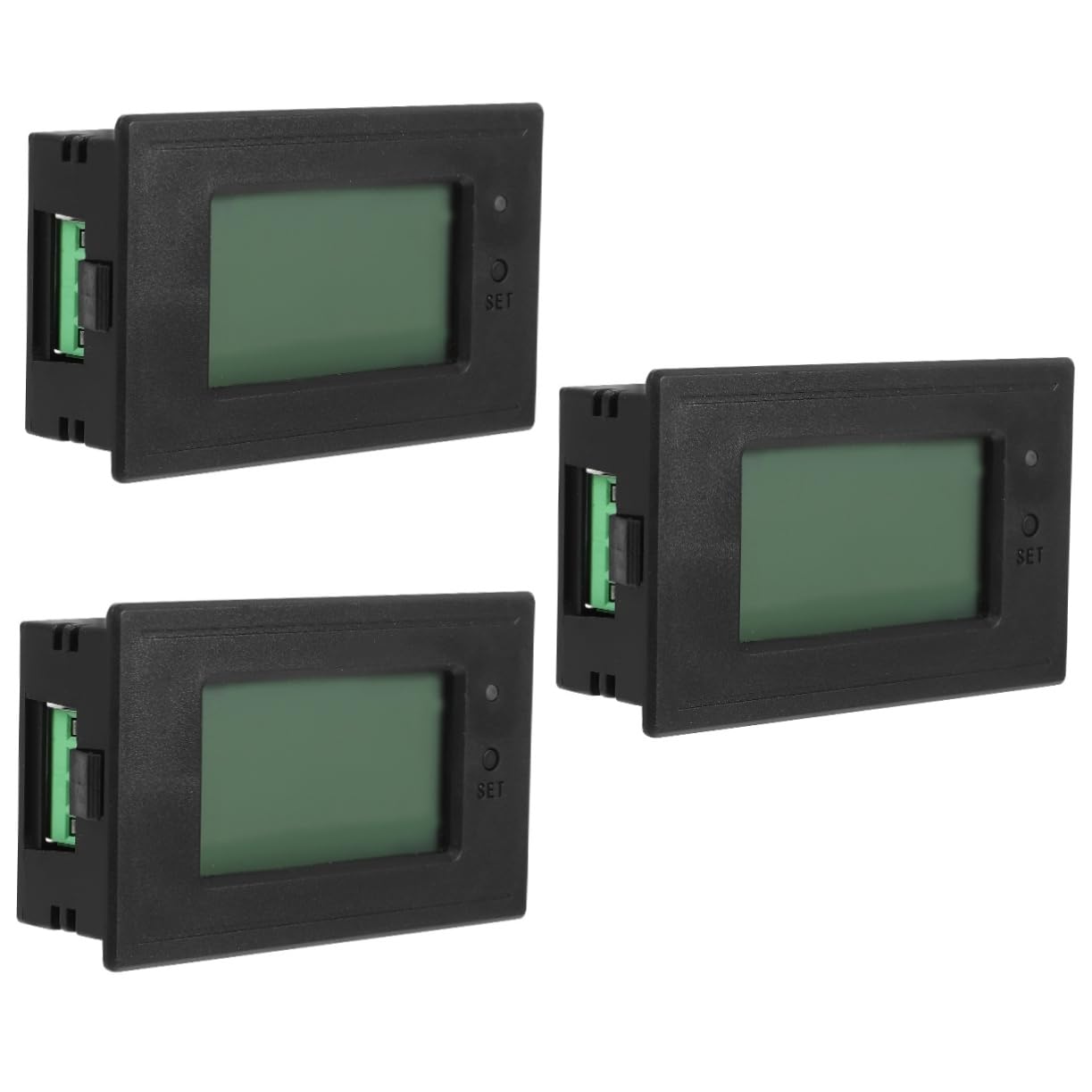 Hemobllo 3pezzi Contatore Energetico Digitale Lcd Per Casa Misuratore Di Tensione e Monitoraggio Consumo Energetico Reale Facile Installazione e Uso