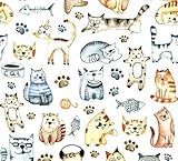 Set of 2 Individual Decoupage Paper Party Napkins CATS KITTENS KITTY PETS Watercolor Decor Luncheon Napkins for a Birthday holiday, Wedding, Cocktail Party