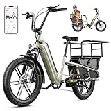 SISIGAD Electric Bike for Adults,1500W Peak Motor Ebike with 48V/15A,28 mph,80 Mile, 20' Fat Tire E-Bike, Electric Cargo Bicycle Suitable for Commuting and Shopping