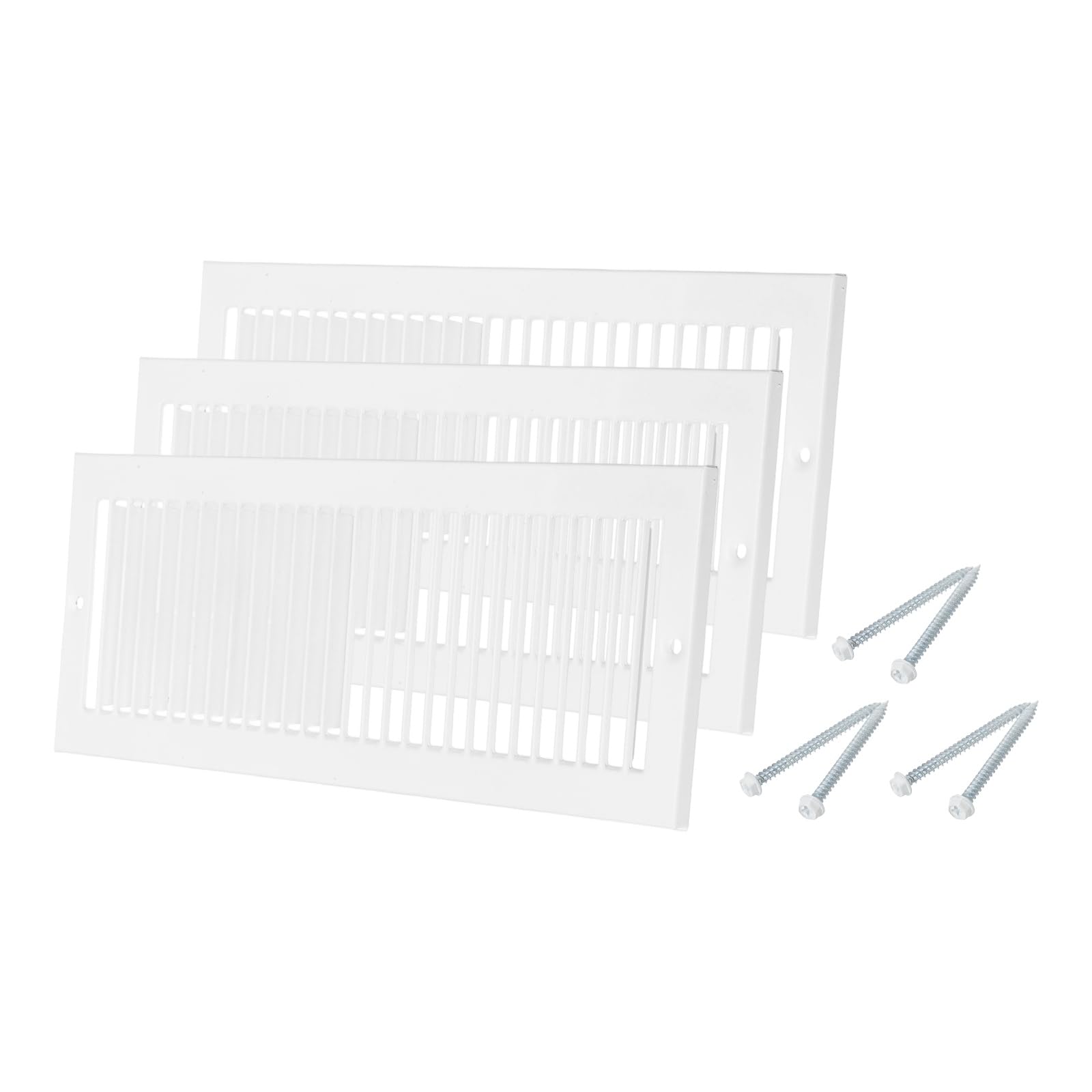 Grille de ventilation HVAC 4x14 pouces lot de 3 caches pour plinthe blanche