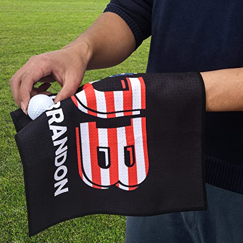 Zzhao Golf Towel | Super Absorbent Microfiber Towels | Lightweight, Scratch-Resistant, And Lint-Free | Aluminum Alloy Hook | 16X12 Inches For Father's Day (Golf Towel-Wg) #TOP2
