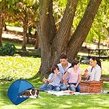 HACRAHO Strand-Sonnenschutz, Pop-Up-Strandzelt, 1 Stück, tragbares Sonnenschutzzelt für UV-Schutz, winddicht, Camping, Picknick, Zelt, kleine Hunde, Katzen und andere kleine Haustiere, Blau, M