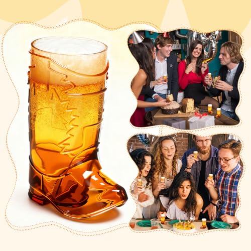 Image of Cowboy Boot Shot Glasses, 24 Pcs 1 Oz Mini Plastic Boot Cups (Brown)