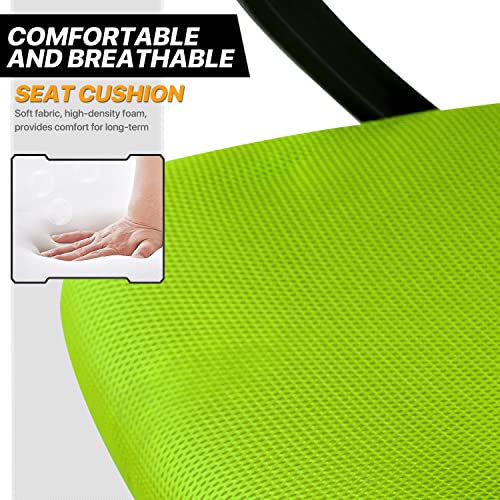 Monibloom Home Office Chair, Mid Back Mesh Ergonomic Rolling Swivel Chair With Lumbar Support And Wheels For Adults, Adjustable Height/Tilt, Green #TOP7