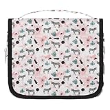 Große Waschtasche: Ein Haken, ein Hauptfach, vier Fächer, eine Vordertasche, zwei Netztaschen und eine PVC-Tasche mit Reißverschluss. Einfach zu tragen eine Vielzahl von Reisepflegeprodukten, einschließlich Shampoo, Kosmetik, Zahnpasta, Zahnbürste und andere Notwendigkeiten für Sie.