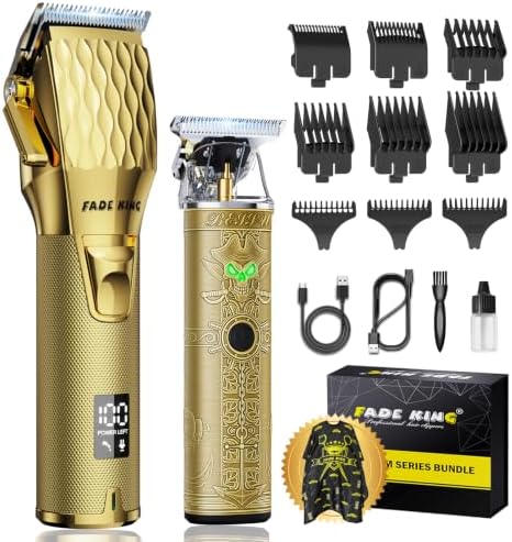 FADEKING Professional Hair Clippers for Men, Cordless Clipper & T...