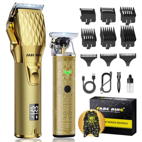 FADEKING Professional Hair Clippers for Men, Cordless Clipper & Trimmer Kit