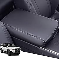 Vista 11 de Funda de cuero para consola central, funda protectora para reposabrazos, accesorios (negro con costuras blancas) para Mazda CX-5/CX5 2017 2018 2019