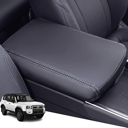 Miniatura 35 de Great-luck Leather Center Console Cover Armrest Pad,Protector Armrest Box Cover Accessories Keep Your Armrest in a More Comfortable Feeling(black