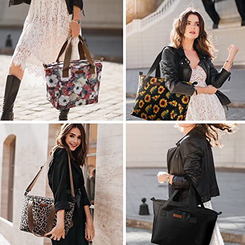 Mier Lunch Bags For Women Large Insulated Lunch Tote Bag Lunchbox Container For Work College Travel Beach, Adjustable Shoulder Strap (Anemone) #TOP2