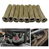 Titanium Spark Plug Wire Boots Heat Protector Sleeve,2500 Degree Cover Wrap 8pcs