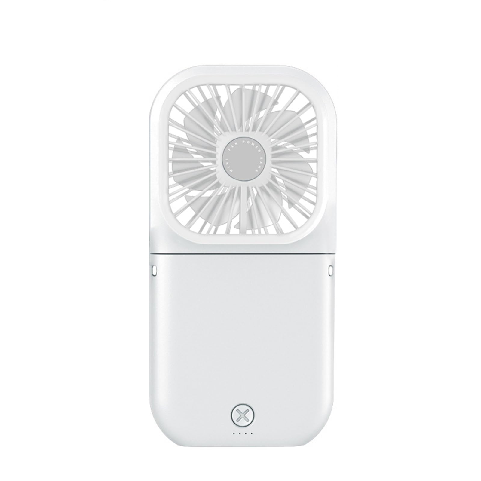 Ventilateur de cou portable USB blanc pliable et réglable 3-en-1