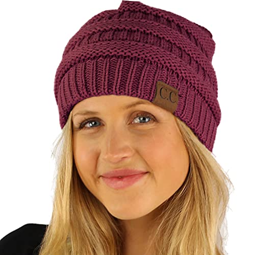 Image of Hatsandscarf CC Exclusives Solid Color Beanie Tail Hat for Adult (MB-20A)