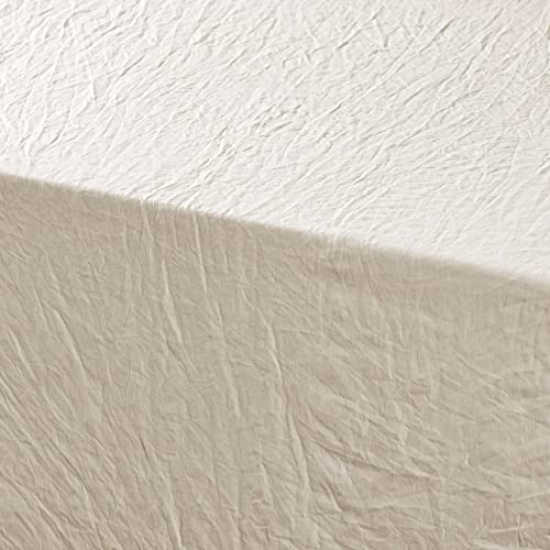 Douceur d'Intérieur Suzy Natural Rectangular Tablecloth 140 x 240 cm Microfibre Washed, 94.5 x 55.1 inch (Rectangular) - Image 3