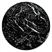 CounterArt Glass Lazy Susan Serving Plate with Black Marble Design