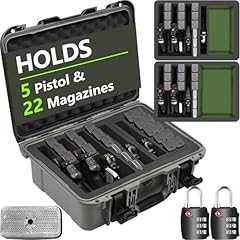 5 Handguns Case & 17 Magazines