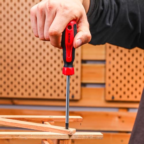 DEKOPRO Tool Set:158 Piece Home Tool Kit, Household Basic Repair Tool Set Comes with Plastic Storage Case-Red