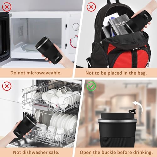 KETIEE 12oz Vacuum Insulated Travel Mug