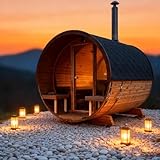 TaTalife 4-6 Person Red Cedar Barrel Sauna