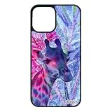 Cover per Apple iPhone 12/12 Pro, in silicone, motivo: giraffa, animali, portatile, fiori, 512 GB, macchia, disegno di protezione per telefono, natura Savana