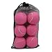 SHYUJAJIE Tennis Balls, 6 Pack Training Tennis Balls,High Elasticity Practice Tennis for Beginner, Exercise Playing Balls for Pet Dog (Pink)