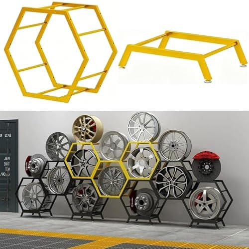 Exhibidor De Rines Uso Rudo Rack Modular Hexagonal De Acero Laminado ...