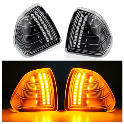 D-Lumina Sequential LED Side Mirror Turn Signal Light Left ＆ Right Lamps Clear Lens for 2010-2018 Dodge Ram 1500 2500 3500 4500 5500, Rear View Mirror Lights Replace 68302828AA 68302829AA, Pack of 2