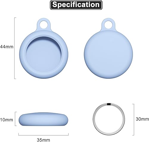 Miniatura 6 de oakxco Llavero de silicona para Airtag, soporte para Airtag con llavero, cubierta de AirTag lindos accesorios para niños, equipaje, collar de perro