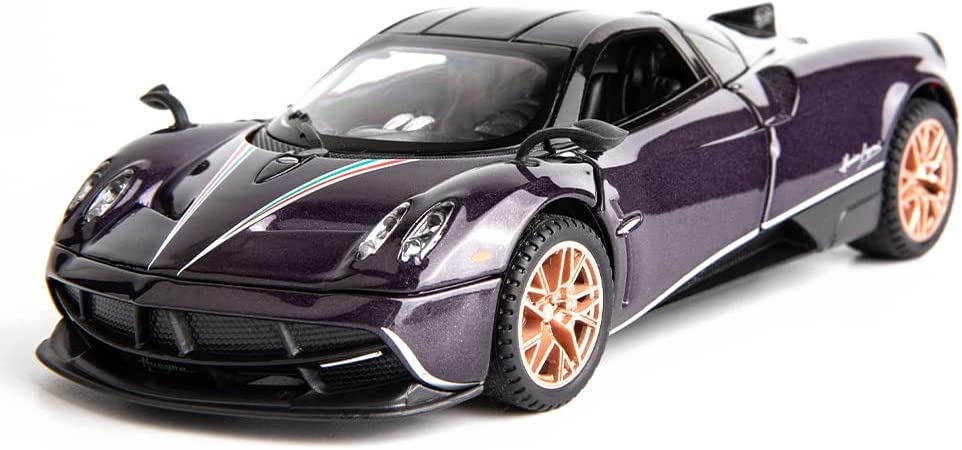 Image of WireScorts 1:24 Scale Die-Cast Pagani Huayra Large with 4 Openable Doors Pull Back Action, Working Lights, Movable Front Wheels & Working Horn - Multi Color
