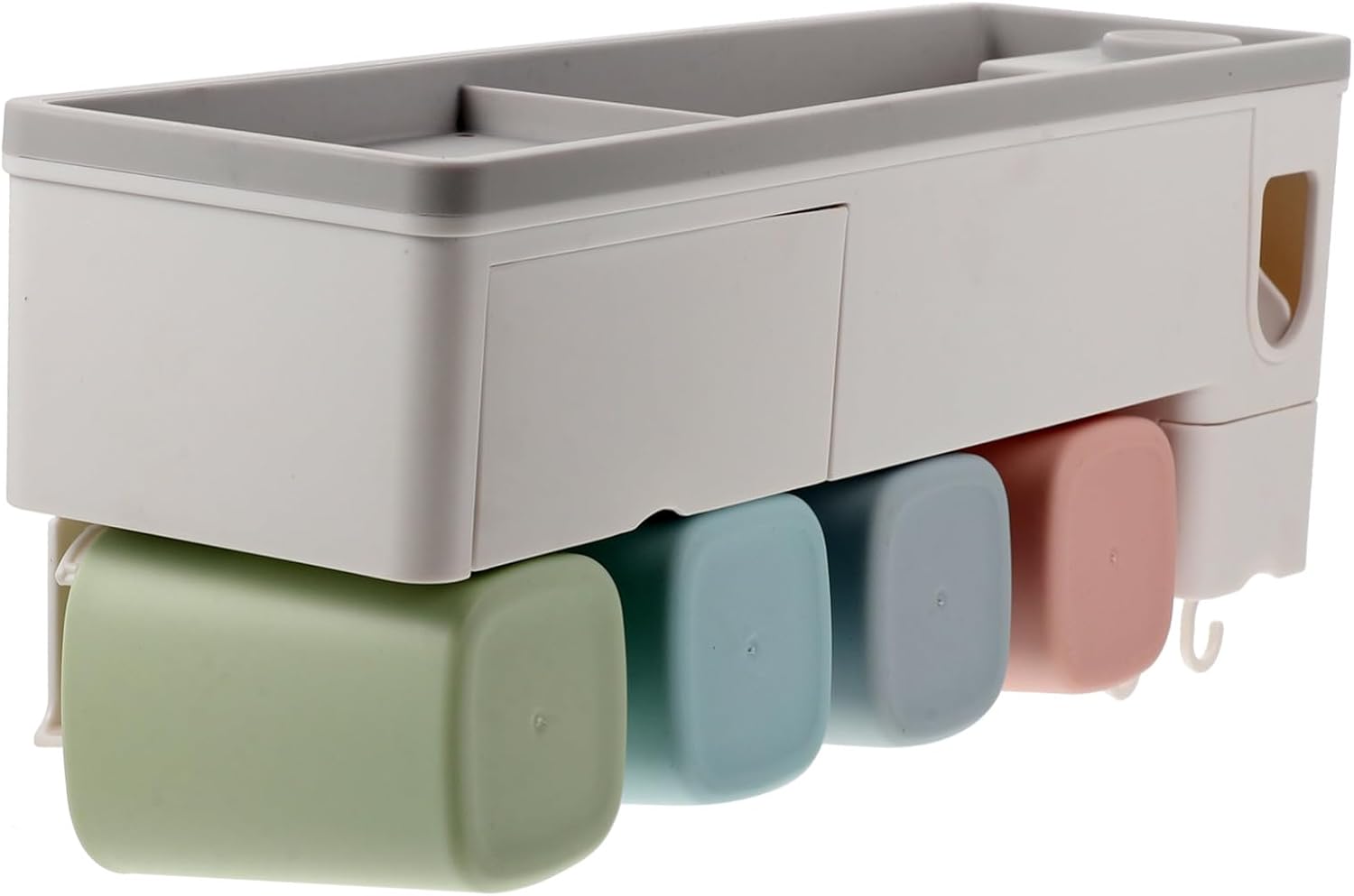 Zerodeko Automatic Toothpaste Dispenser Toothbrush Holder Wall-Mounted Bathroom Rack Installation Strong Load Bearing Hygienic Hanging Storage for Shower and Home