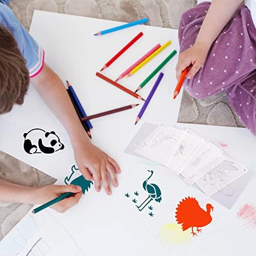TOBTUKE 60 Pieces Animal Stencil for Painting Reusable Stencils Wall Stencil DIY Craft Template Paint Stencils for Painting on Wood Wall Home Decor