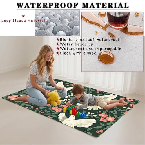 Tapis Lavable en Machine 160x230 Imperméable et Antidérapant