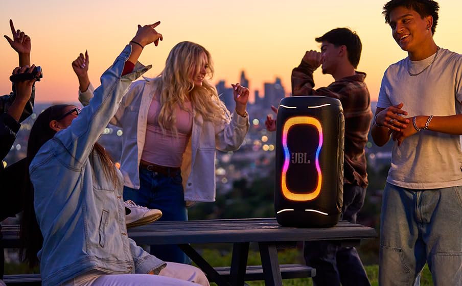 JBL PartyBox 130, Tragbarer Partylautsprecher mit Klappgriff, Schwarz