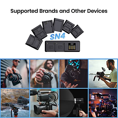 Xtar Sn4 Multi Battery Multi Model Camera Battery Charger Canon Lp-E17 Canon Lp-E17 Simultaneously For Four Battery Charging With 3A Maximum Current #TOP3