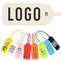 100 White Pre Strung Tags Tie on Labels 25 x 39 mm