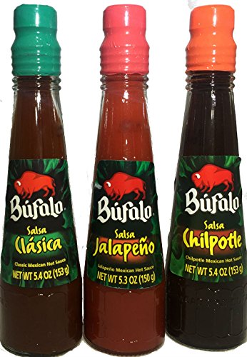 Bufalo Salsa Set of 3 : Jalapeno (5.3 oz), Chipotle (5.3 oz), Clasica (5.3 oz). - //coolthings.us