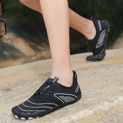 Image of Hiking Barefoot Shoes for Women Men Breathable & Non-Slip Athletic Barefoot Wide Toe Water Shoes Lightweight Perfect for Walking,Running,and Swimming