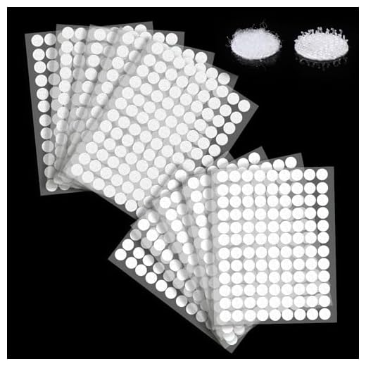 Vinabo 1080 Piezas de Pegatinas Redondas para Rayar, 540 Pares de Ganchos y Bucles Autoadhesivos con Puntos para Rayar de 10 mm, Puntos para Rayar Autoadhesivos para Bricolaje, Manualidades, etc