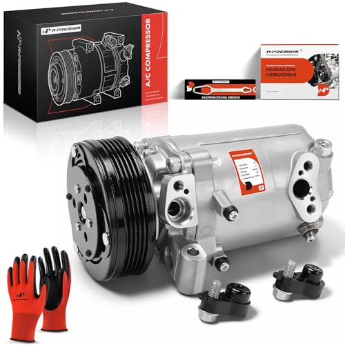 Image of A-Premium AC Compressor Replacement for BMW Z3 2001-2002, 3.0L L6, GAS DOHC Naturally Aspirated, 110mm PV5 12V