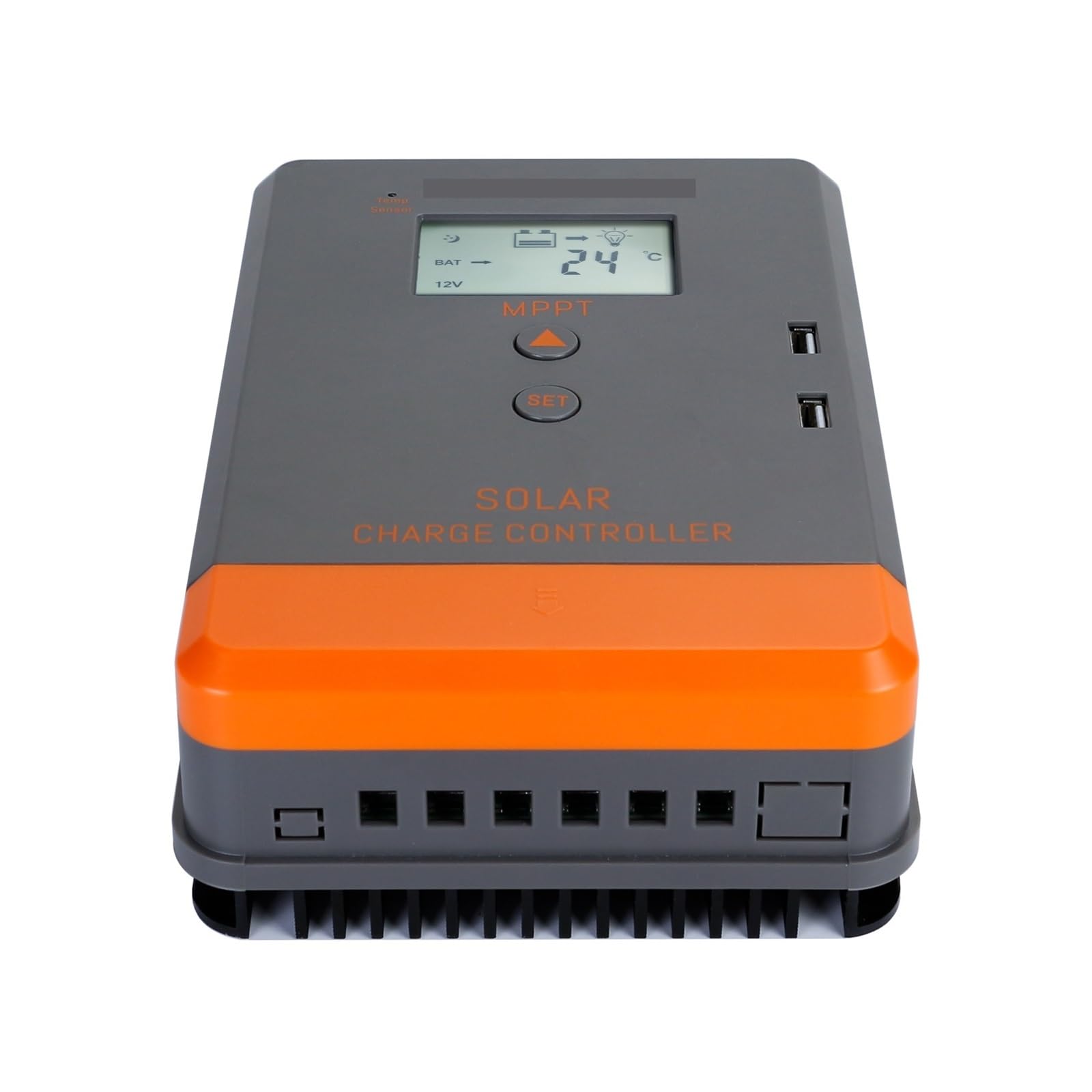 Regolatore di Carica Pannello Solare, Regolatore di Carica Solare 40A 20A 30A 12V 24V MPPT Regolatore di Carica Solare Doppia modalità for Batteria al Litio al Piombo Acido(40A)