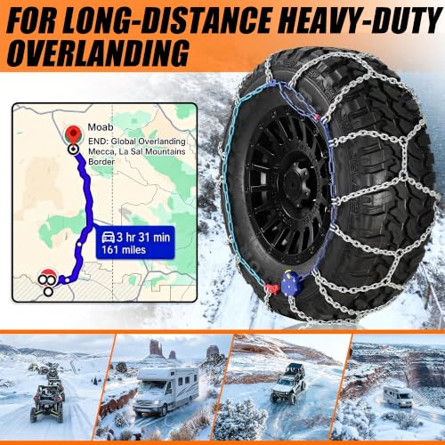 DEDC Snow Chains Heavy-Duty 5.5mm Titanium Alloy Fits 285 295 305 315 325 by DEDC - Used condition - Image 3