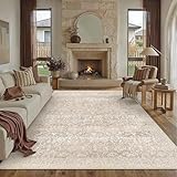 PureCozy 8x10 Area Rugs Washable Beige Living Room...